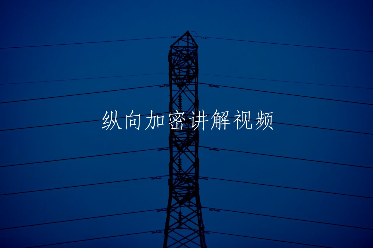 纵向加密讲解视频 核心概念图