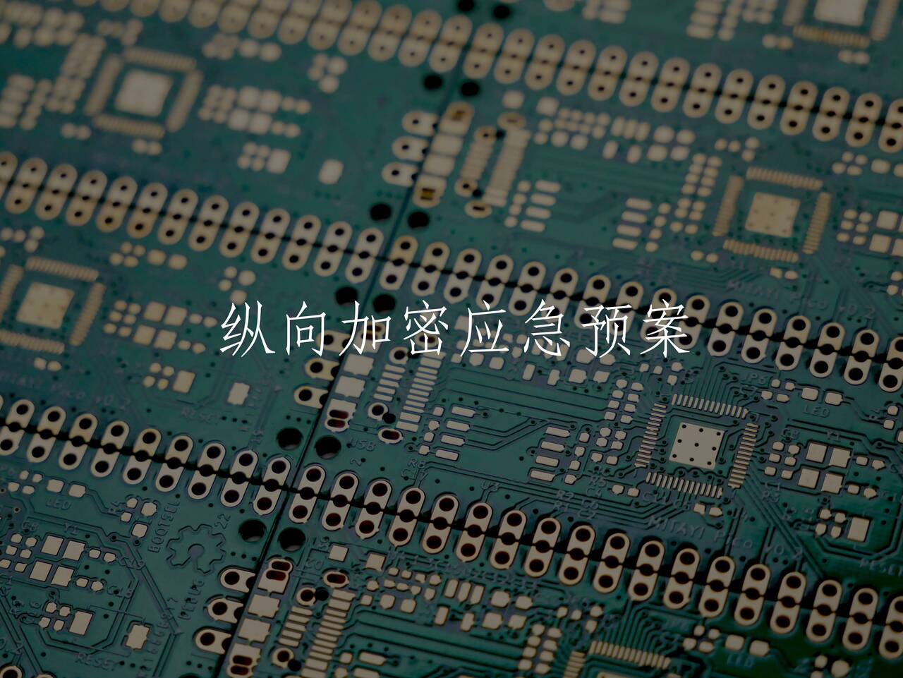 纵向加密应急预案 核心概念图