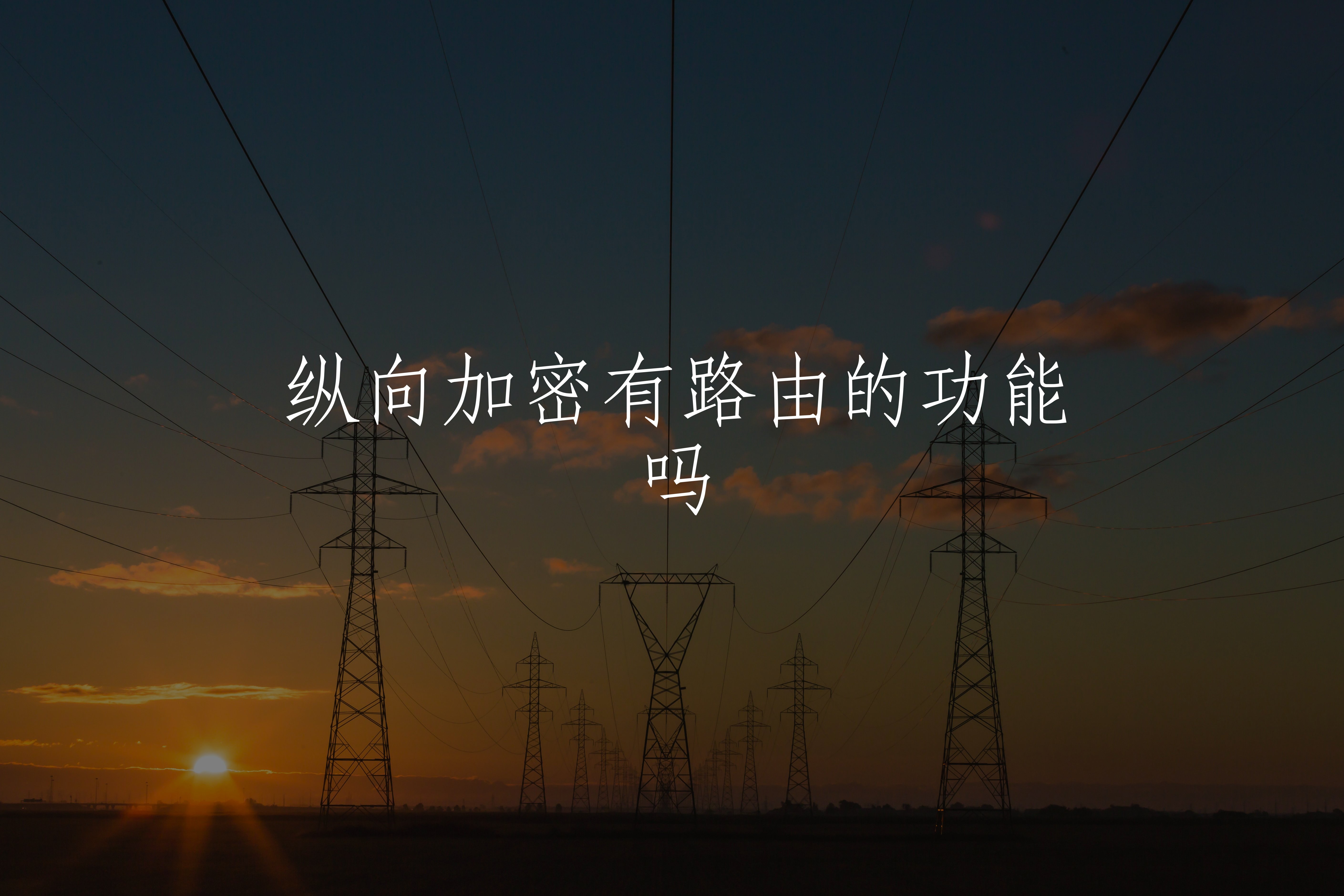 纵向加密有路由的功能吗 核心概念图