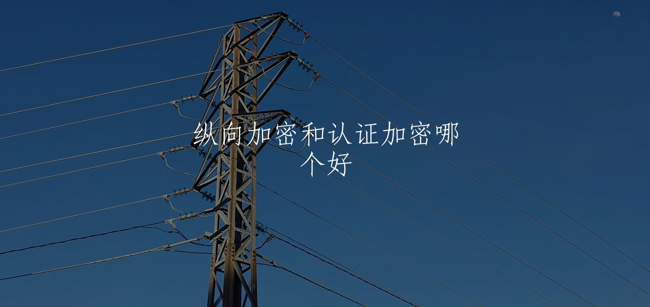 纵向加密和认证加密哪个好 核心概念图