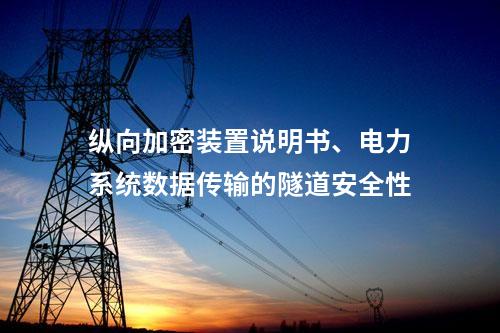 调度数据网屏说明书、电力系统数据传输的隧道安全性