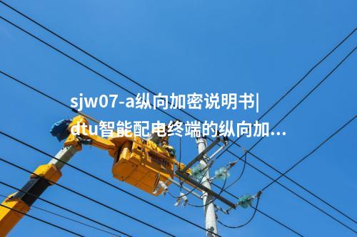 sjw07-a纵向加密说明书|dtu智能配电终端的纵向加密