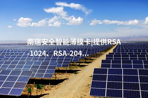 南瑞安全智能薄膜卡|提供RSA-1024、RSA-2048、SM2-256等算法。