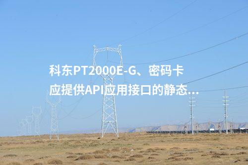 科东PT2000E-G、密码卡应提供API应用接口的静态或动态链接库