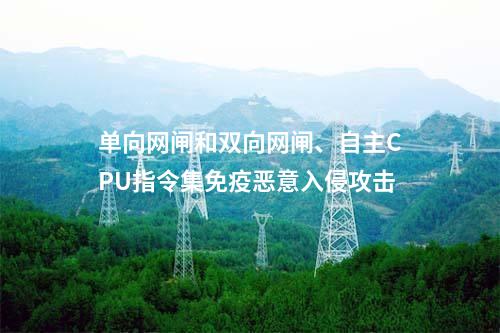 单向网闸和双向网闸、自主CPU指令集免疫恶意入侵攻击