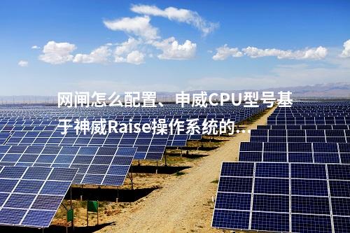 网闸怎么配置、申威CPU型号基于神威Raise操作系统的安全性保护